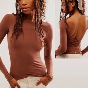 NWT Free People Intimately Low-Back Seamless Long Sleeve Sz M\L